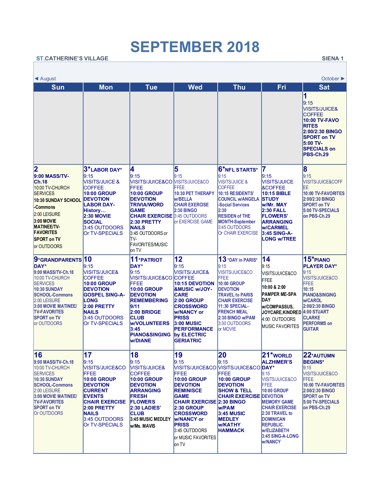 St. Catherine Village Senior Living Community Assisted Living, Nursing Home, Independent